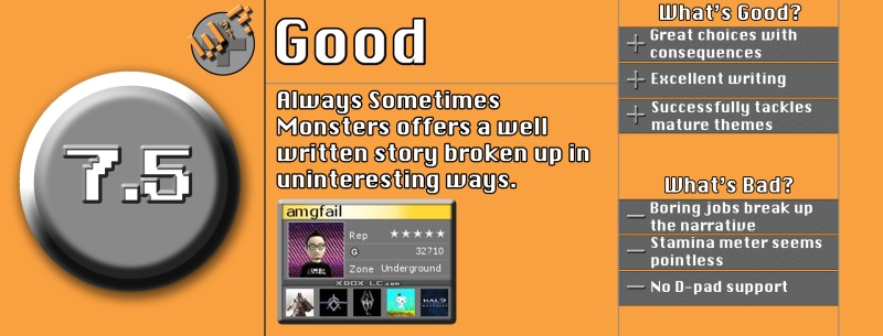 Always Sometimes Monsters Review